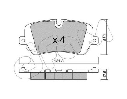 LANDROVER Колодки тормозные задн.Discovery V,Range Rover IV,Sport 12- CIFAM 822-1025-0 фото товару