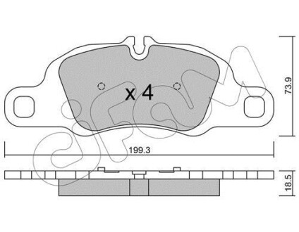 PORSCHE Колодки гальмівні передн. 911, BOXSTER CIFAM 822-1027-0 фото товару