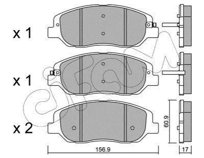 <strong>HYUNDAI гальмівні колодки передн. Santa Fe, Kia Carnival CIFAM 822-1031-0 (фото 1)</strong>