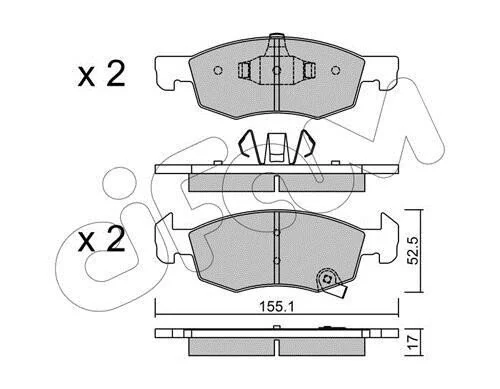 <strong>OPEL Колодки гальмівні передні Corsa E 1,0-1,6 14- CIFAM 822-1034-0 (фото 1)</strong>