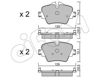 BMW гальмівні колодки передн.1 F40, 2,3 G20,4,5 G30, X1 F48, X2, X3 G01, X4 для CIFAM 822-1037-0 фото товару