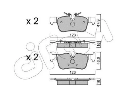 BMW Колодки гальмівні дискові для CIFAM 822-1038-0 фото товару
