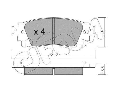 <strong>LEXUS Колодки гальмівні CIFAM 822-1041-0 (фото 1)</strong>