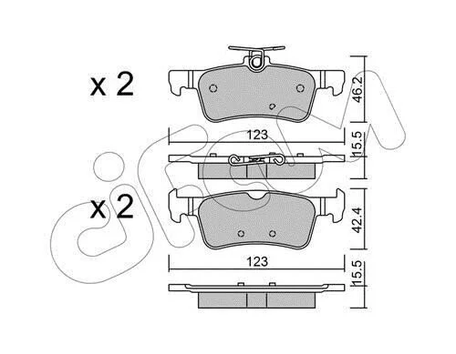 <strong>PEUGEOT Колодки гальмівні задні 308 13- CIFAM 822-1042-0 (фото 1)</strong>