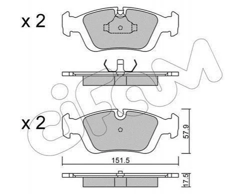 <strong>BMW Тормозные колодки передн.E36/46 CIFAM 822-124-0 (фото 1)</strong>