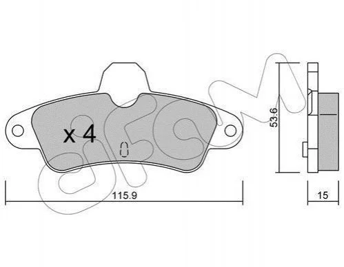 <strong>Тормозные колодки задн. (без датч.) FORD Mondeo -00, Cougar 98- CIFAM 822-143-0 (фото 1)</strong>