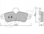 <strong>Тормозные колодки задн. (без датч.) FORD Mondeo -00, Cougar 98- CIFAM 822-143-0 (фото 1)</strong>