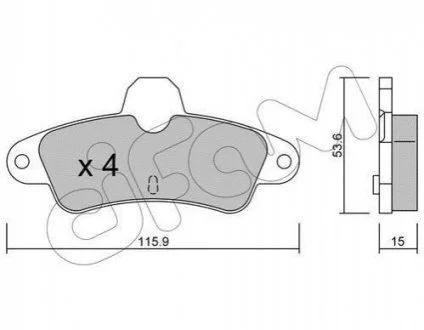 Тормозные колодки задн. (без датч.) FORD Mondeo -00, Cougar 98- для CIFAM 822-143-0 фото товару