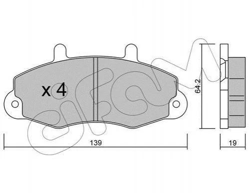 <strong>FORD Тормозные колодки передние Transit 91- диск 14 CIFAM 822-194-0 (фото 1)</strong>