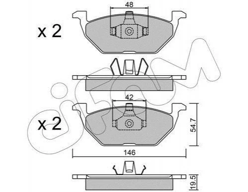 <strong>VW Колодки торм.передн.Golf-IV 1.6/1.9TD,Audi A3 CIFAM 822-211-1 (фото 1)</strong>