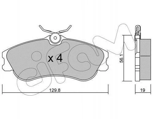 <strong>CITROEN Колодки тормозные передние XSARA PICASSO 00- CIFAM 822-217-1 (фото 1)</strong>