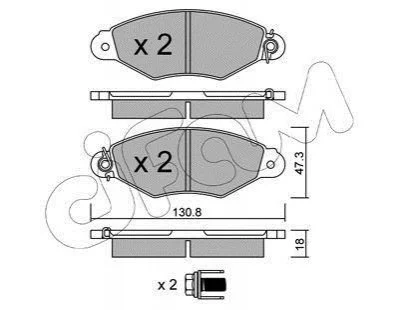 Гальмівні колодки перед. Kangoo 97-08 (Bosch) (з датчиком) для CIFAM 822-253-0 фото товару
