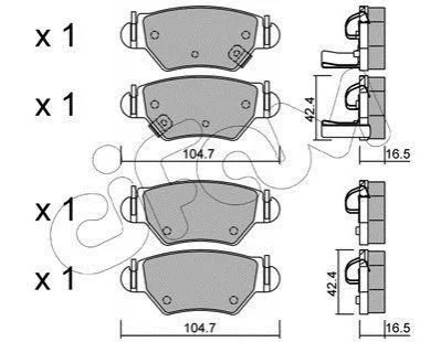 <strong>Гальмівні колодки зад. Astra G 98-05 (Bosch) CIFAM 822-259-0 (фото 1)</strong>