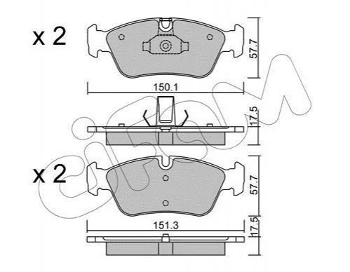 <strong>BMW Колодки тормозные передние E36,46 316-325 98- CIFAM 822-260-0 (фото 1)</strong>