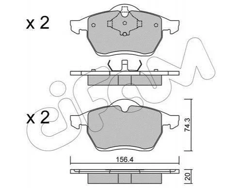 <strong>VW Гальмівні колодки передн. Sharan,Ford Galaxy,Seat CIFAM 822-279-0 (фото 1)</strong>