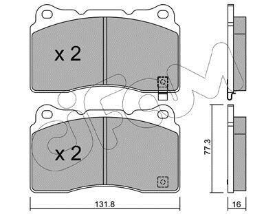 MITSUBISHI гальмівні колодки передн. Lancer V EVO 04 -, Subaru Impreza WRX 01-, RENAULT, FORD CIFAM 822-288-5 фото товару