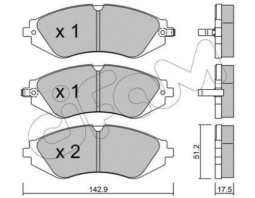 <strong>CHEVROLET гальмівні колодки передн. Lacetti, Epica 2.0 CIFAM 822-294-0 (фото 1)</strong>