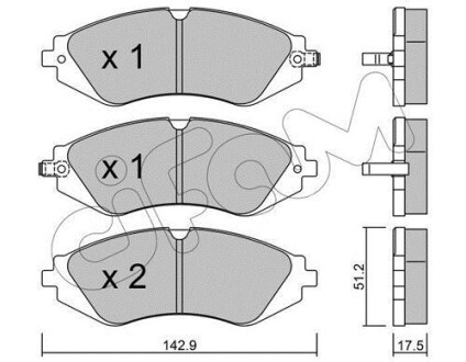 CHEVROLET гальмівні колодки передн. Lacetti, Epica 2.0 CIFAM 822-294-0 фото товара