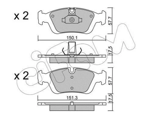 <strong>BMW Гальмівні колодки передн. 3 (E46), Z3 Roadster (E36), Z4 Roadster (E85) CIFAM 822-312-0 (фото 1)</strong>