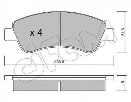 Гальмівні колодки перед Citroen Berlingo /С3/С4/1.0-2.0 03- для CIFAM 822-327-0 фото товару