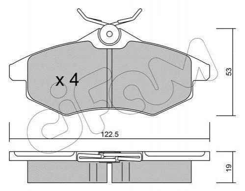 <strong>CITROEN Тормозн.колодки передн.C2,3 02- CIFAM 822-328-0 (фото 1)</strong>