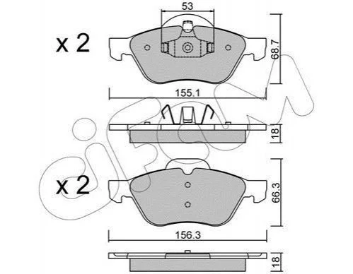 <strong>RENAULT Колодки тормозные передние Laguna II,III,Megane II,Scenic II 1.5dCi/2.0 16V 01- CIFAM 822-335-0 (фото 1)</strong>