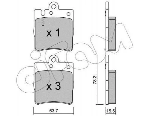 <strong>Гальмівні колодки зад. MB C/E-клас (W202/210) (ATE)/(W211) 4Matic CIFAM 822-344-0 (фото 1)</strong>