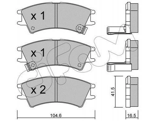 <strong>HYUNDAI Тормозные колодки Atos 98- CIFAM 822-361-0 (фото 1)</strong>