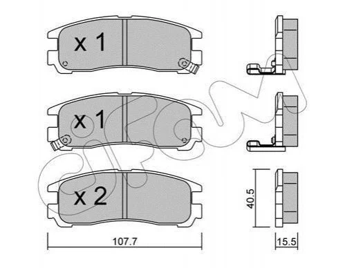 <strong>MITSUBISHI Тормозные колодки задн.Galant,Pajero,Chrysler Sebring CIFAM 822-398-0 (фото 1)</strong>