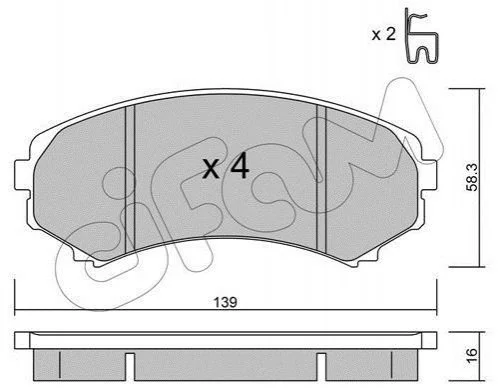 <strong>Гальмівні колодки перед. Mitsubishi Grandis 04-11/Pajero 90- (sumitomo) CIFAM 822-399-0 (фото 1)</strong>