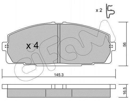 <strong>TOYOTA Тормозные колодки передн.Hiace III,IV 89-06 CIFAM 822-434-0 (фото 1)</strong>