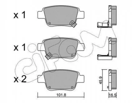 Гальмівні колодки зад. Toyota Avensis 00-08 (Bosch) для CIFAM 822-451-0 фото товару
