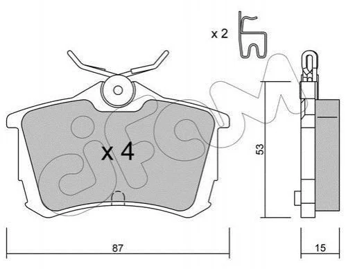 <strong>Гальмівні колодки зад. Honda Accord 98-08 (TRW) CIFAM 822-465-0 (фото 1)</strong>