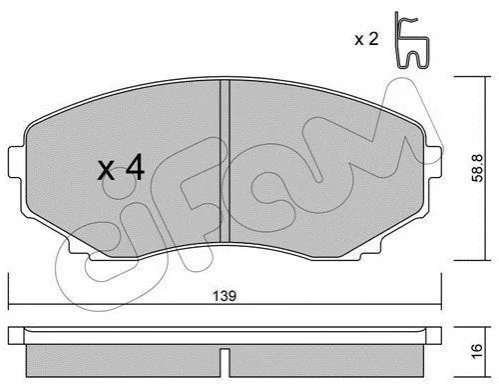 <strong>MAZDA Тормозные колодки передн.MPV,E (TYPE) 93- CIFAM 822-477-0 (фото 1)</strong>