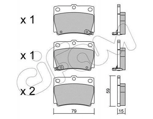 <strong>MITSUBISHI Тормозные колодки задн.Pajero Sport 98- CIFAM 822-484-0 (фото 1)</strong>