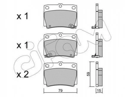MITSUBISHI Тормозные колодки задн.Pajero Sport 98- для CIFAM 822-484-0 фото товару