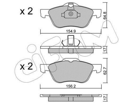 NISSAN Гальмівні колодки передн. PRIMERA 96-02 CIFAM 822-489-0 фото товара