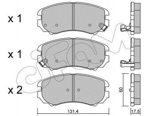 <strong>Гальмівні колодки перед. Hyundai Sonata/Tucson/Kia Sportage 1.6-2.7 01- CIFAM 822-503-0 (фото 1)</strong>