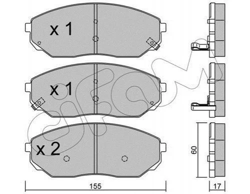 <strong>KIA Гальмівні колодки передн. Sorento 02- CIFAM 822-515-0 (фото 1)</strong>
