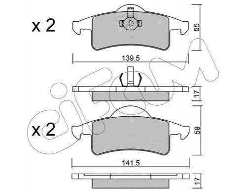 <strong>JEEP Тормозные колодки задн.Grand Cherokee 98- CIFAM 822-526-0 (фото 1)</strong>