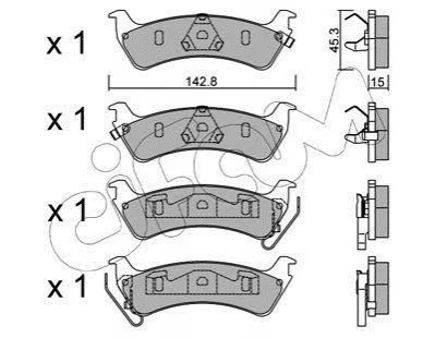<strong>JEEP Тормозные колодки задние Grand Cherokee CIFAM 822-527-0 (фото 1)</strong>