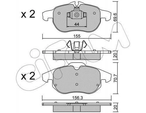 <strong>OPEL Тормозные колодки передн.Vectra C, Astra H, Zafira B FIAT Croma 05- SAAB 9-3 CIFAM 822-540-0 (фото 1)</strong>