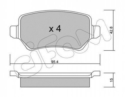 Гальмівні колодки Astra/Ceed/Combo/Zafira 94- CIFAM 822-542-1 фото товару