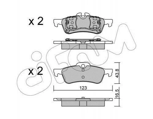 <strong>Колодки тормозные задн. MINI CIFAM 822-556-0 (фото 1)</strong>