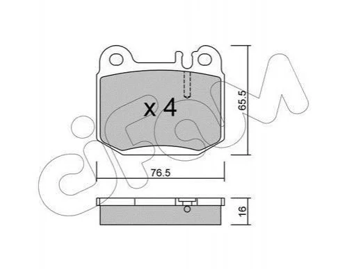 <strong>Тормозные колодки задн.(без датч.) DB W163 (ML-klasse) CIFAM 822-564-0 (фото 1)</strong>