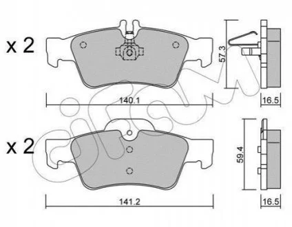 Гальмівні колодки зад. MB E/S-клас (W211/W212/W220/W221) 99- для CIFAM 822-568-0 фото товару