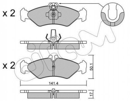 Тормозные колодки задн. DB Sprinter VW LT 96- CIFAM 822-571-0 фото товара