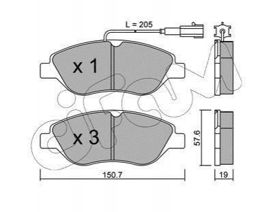 FIAT Тормозные колодки пер. Bravo, Stilo CIFAM 822-577-0