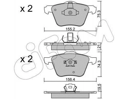 <strong>Колодки тормозные перед. S60/S80/V70/XC70/XC90 (98-14) CIFAM 822-599-0 (фото 1)</strong>