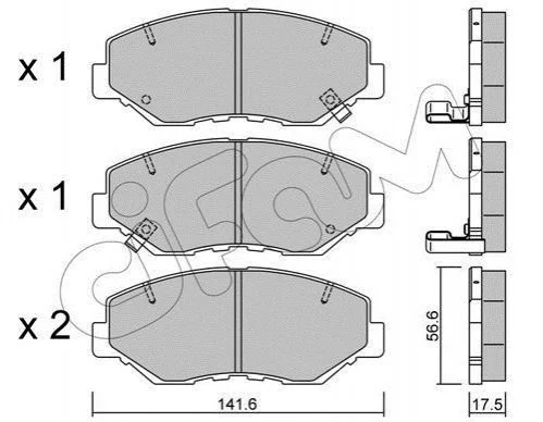 <strong>HONDA Тормозные колодки передн.CR-V II 2.0 02- CIFAM 822-606-0 (фото 1)</strong>